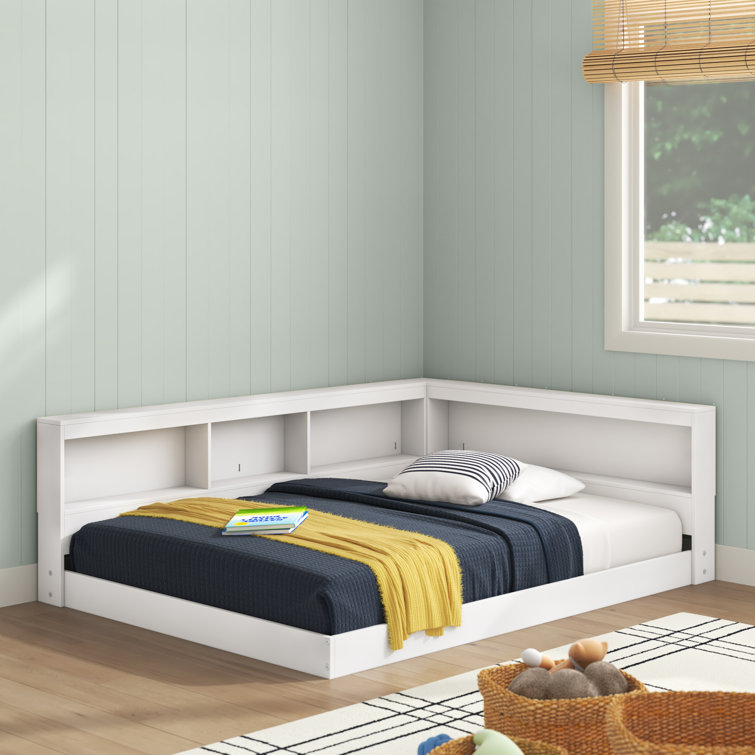Latitude Run® Hittle Platforms Bed with Bookcase by Latitude Run